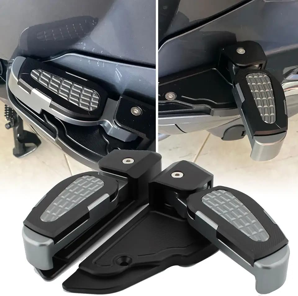 Aluminium-Fußrasten-Pedal-Fußrasten für den hinteren Beifahrer Replacement for Ve&s&pa Primavera 125/150 Sprint 125/150 Zubehör 2017-2024 (Titan)