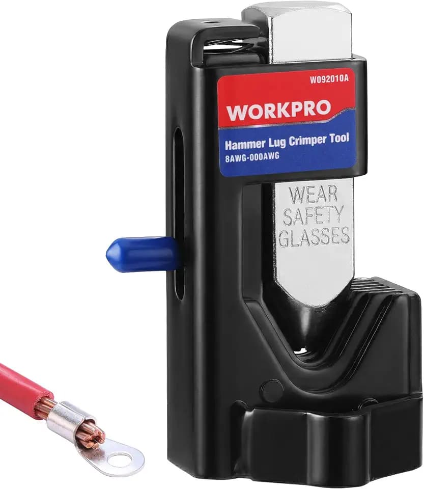 WORKPRO Hammer Lug Crimper Tool for 8 to 3/0 AWG Battery & Welding Cables