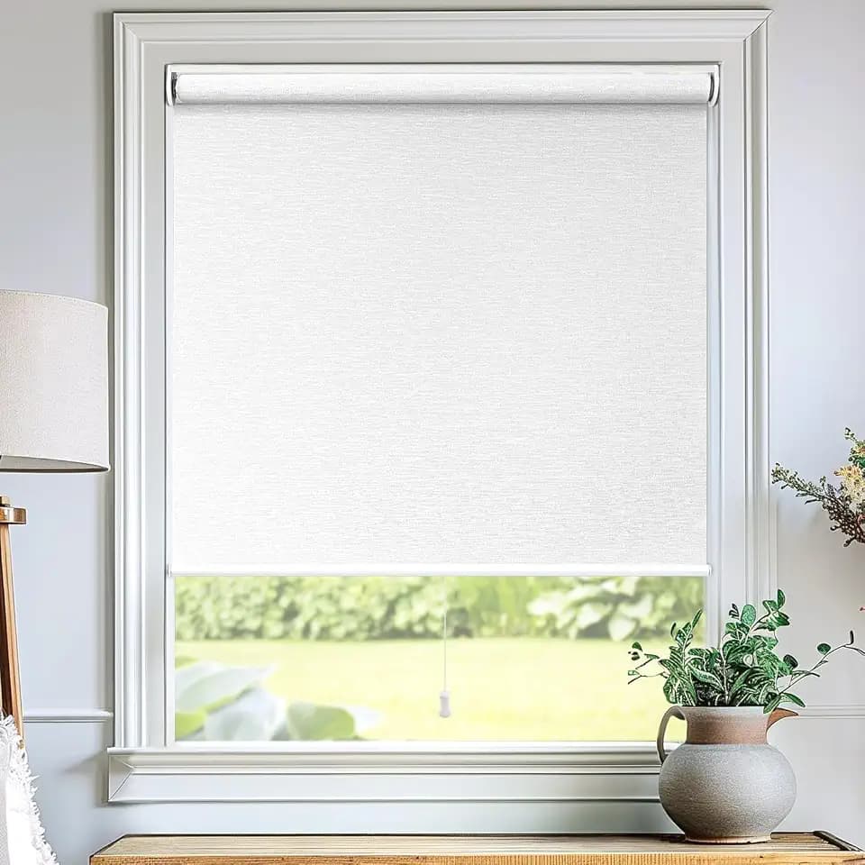 CHICOLOGY Cordless Roller Shade for Indoor Windows, Chalk White, 48x72