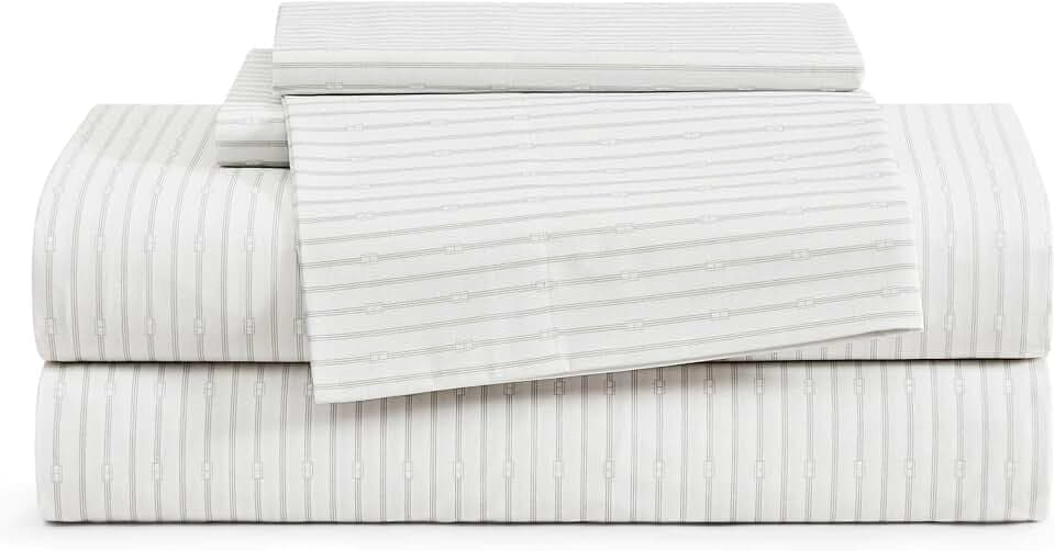 Tommy Hilfiger - Twin Size Sheet Set with Fitted Sheet & Pillowcase