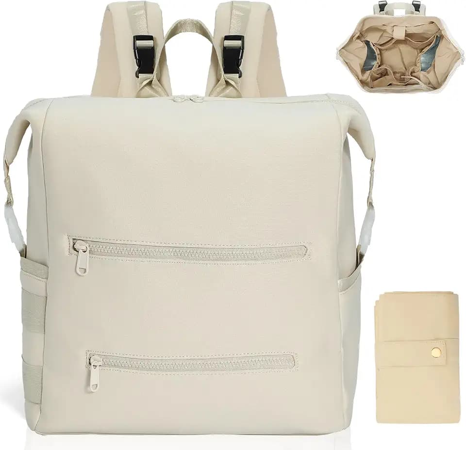Omanmoli Diaper Bag Backpack, Large Neoprene Baby Bag for Boys Girls