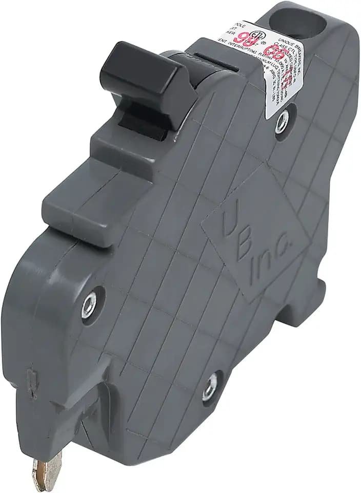 Connecticut Electric UBIF015N Newly Manufactured Federal Pacific Electric Stab-Lok NC115 Replacement, One Pole 15 Amp Thin Series Circuit Breaker, Gray