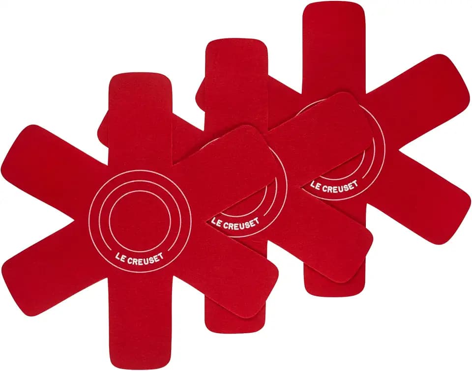 Le Creuset Set of 3 Felt Cookware Protectors - Cerise