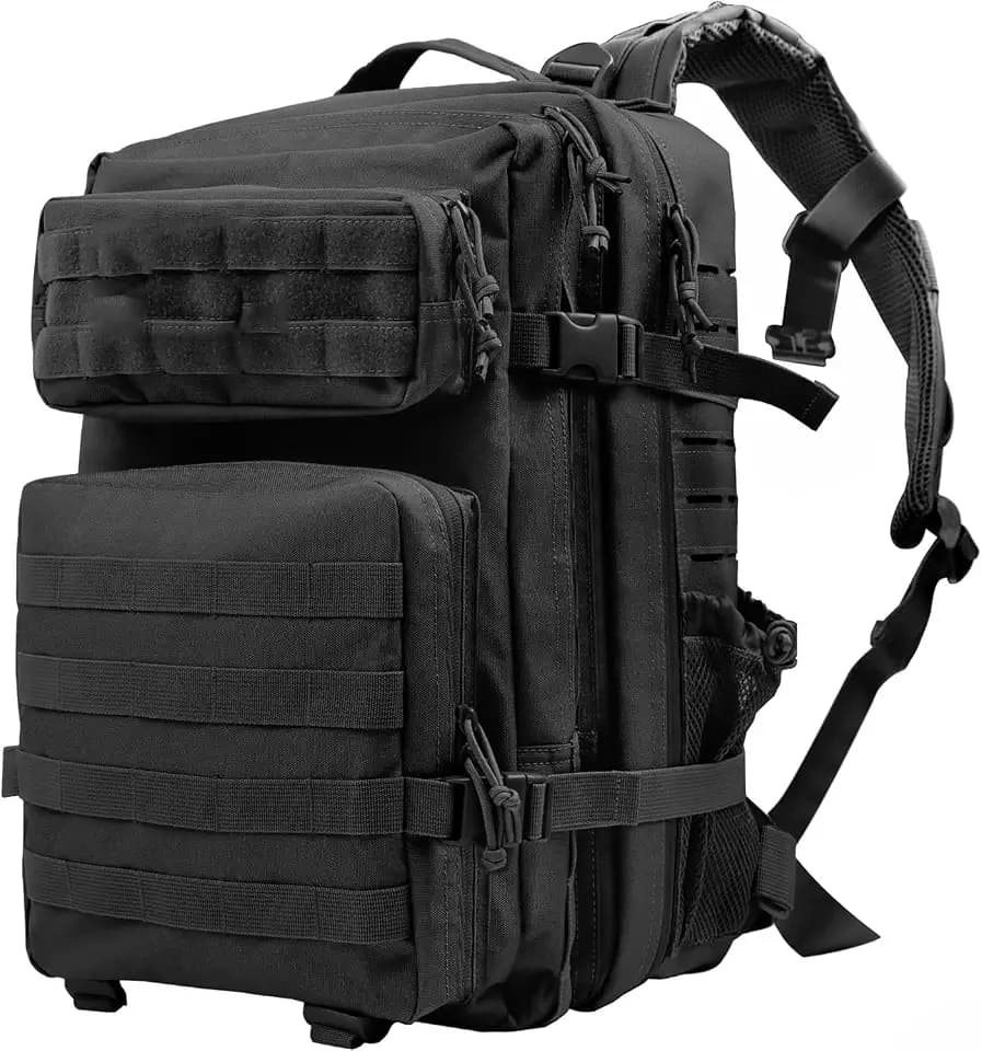 Zavothy 45L Military Tactical Backpack, Army 3-Day Assault Pack Bug Out Bag for Hiking Camping