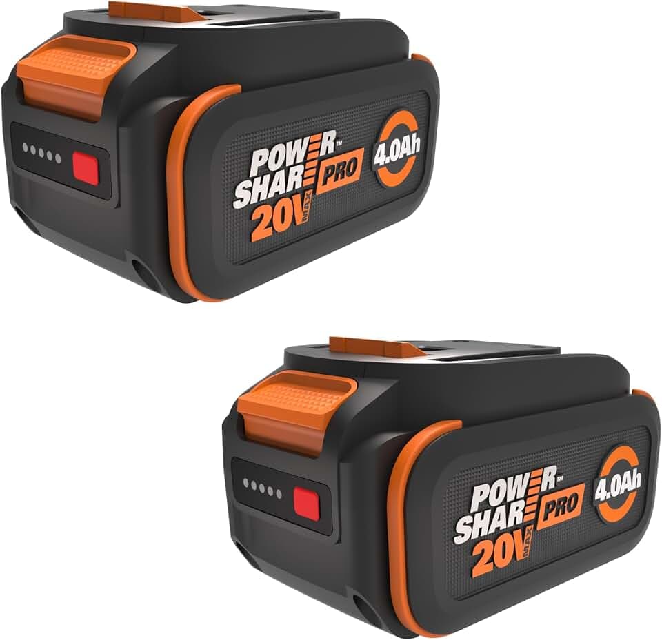 WORX 20V 4.0Ah Lithium-ion Battery 2 pcs, WA3674.J2