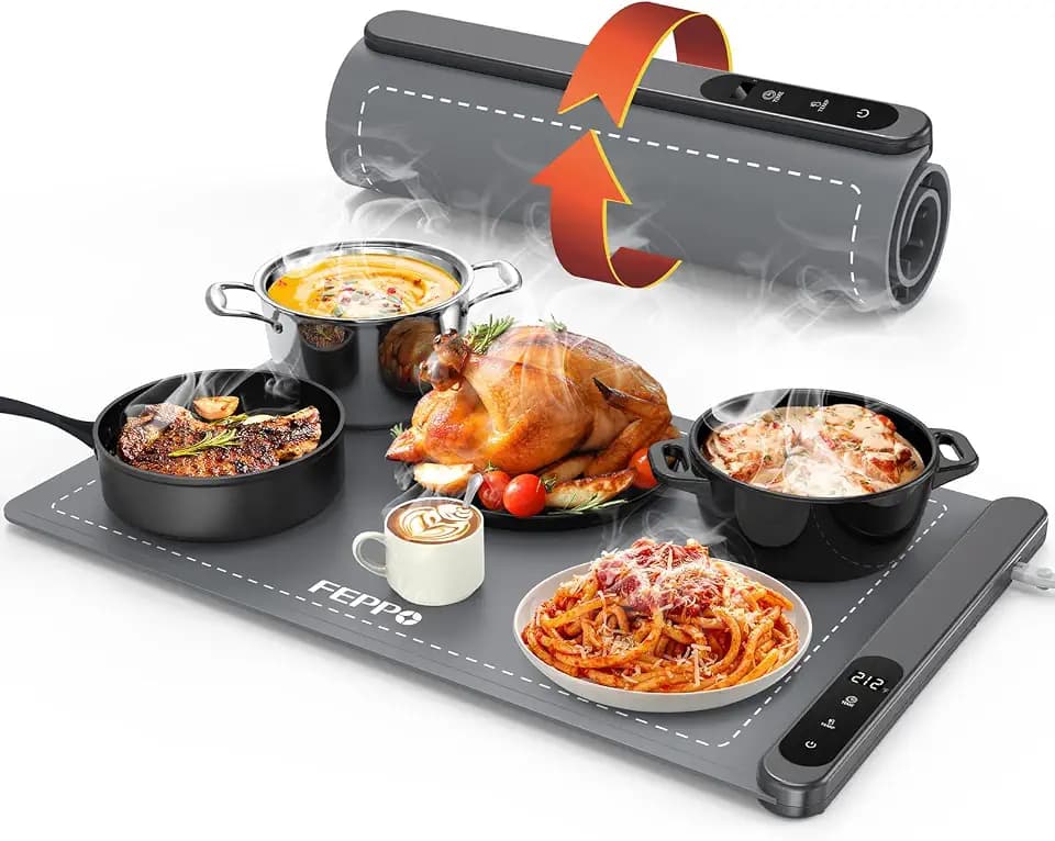 FEPPO Food Warming Mat, Upgrade High-tech Heating System, Fast Full Surface