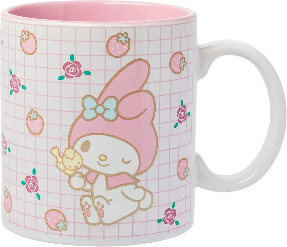 Silver Buffalo Sanrio Hello Kitty and My Melody Duo, Ceramic Mug, 20oz