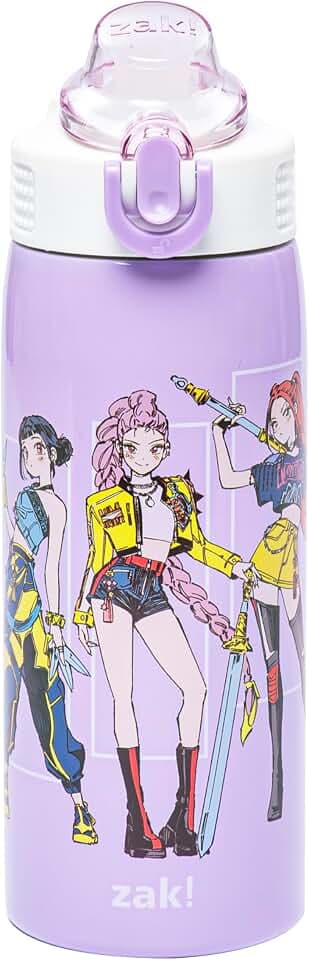 Zak Designs KPop Demon Hunters Sage 19oz Leak-Proof Straw Kids Water Bottle