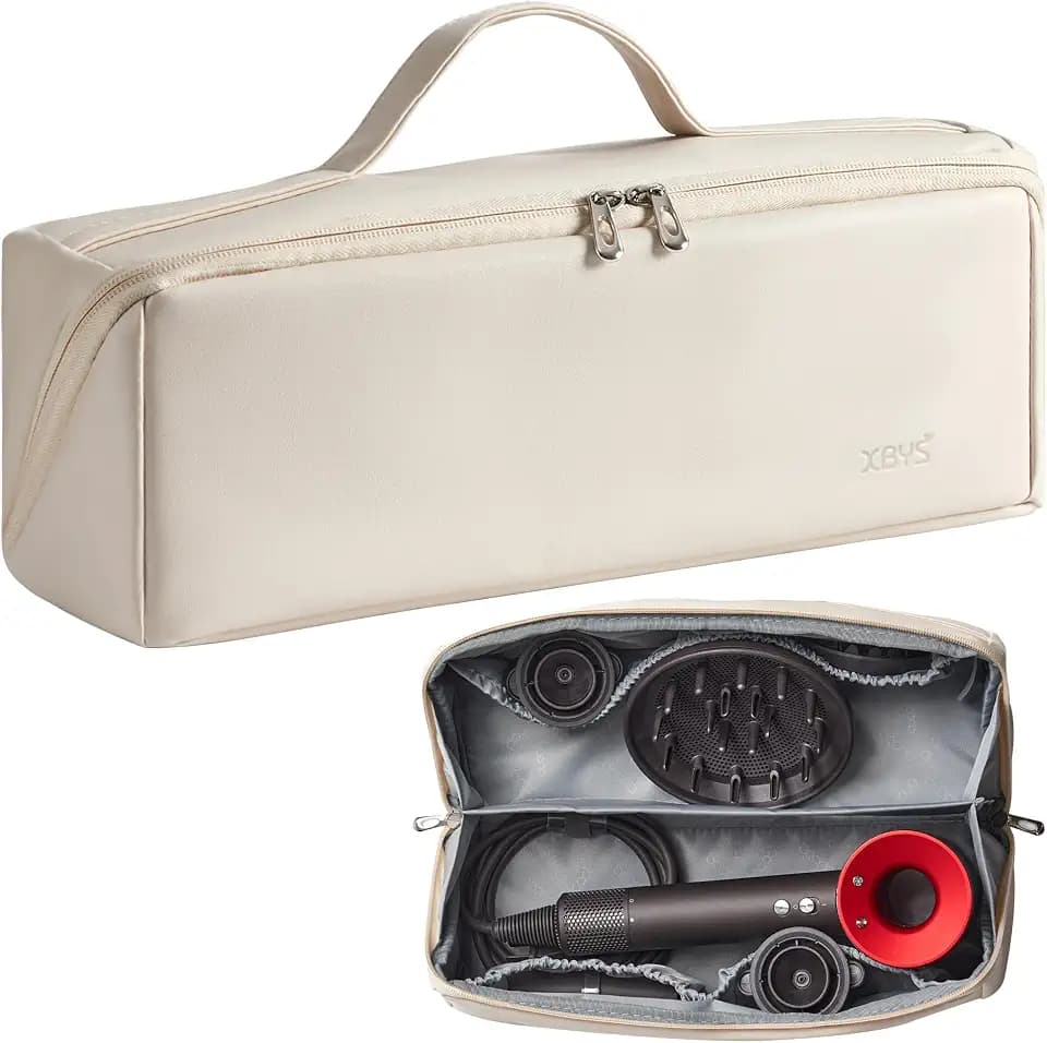 Veki Travel Storage Case for Dyson Airwrap Styler, Off-White