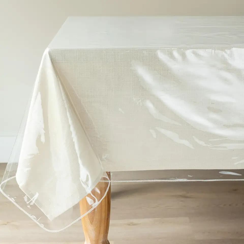 Benson Mills Clear Plastic Tablecloth Protector (70" x 108" Rectangular)