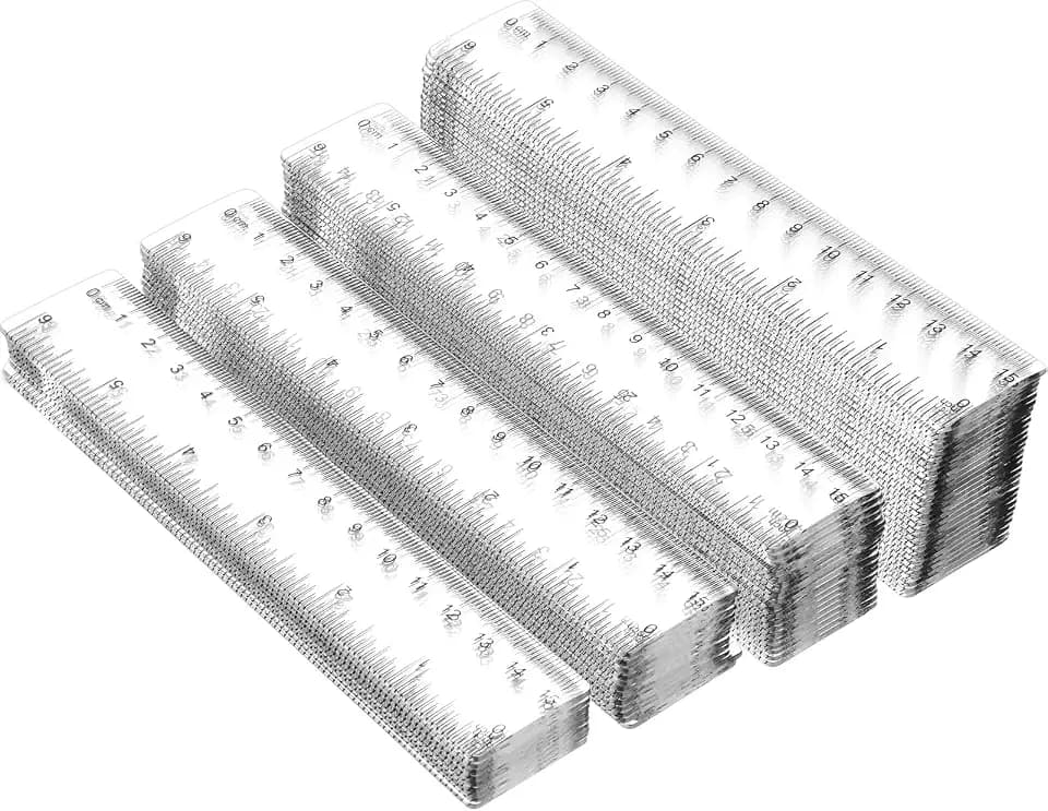 Rulers Bulk Plastic Flexible Straight Rulers, Transparent, 6 Inch