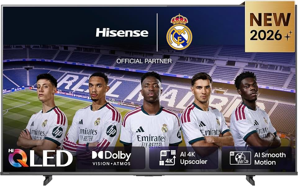 Hisense 50E7S - QLED Smart TV 50 Zoll, Hi-QLED Color, Dolby Vision.Atmos, 4K IA Treppe, Smooth Motion IA, Gaming-Modus Plus, Dolby Vision IQ, HDR10+Adaptive