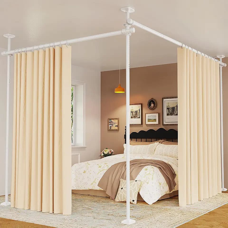 Goovilla Room Divider for Room Separation, 4-10ft(H) 28-114inch(W), White