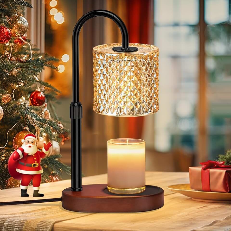 seenlast Electric Candle Lamp Warmer with Timer Dimmer Adjustable Height,Gifts for Women and Men,Vintage Home Decor