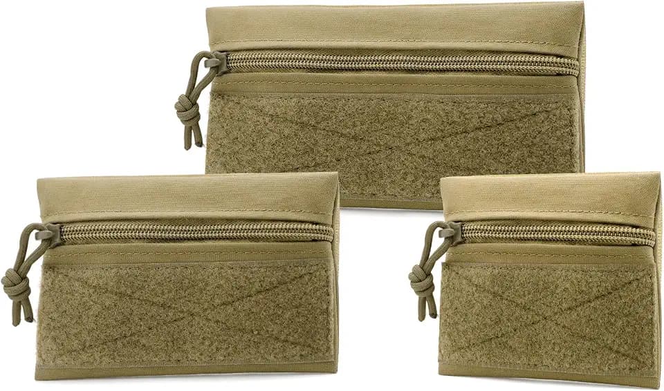 Qavctw 3 Pcs Tactical Admin Pouch with Hook and Loop Storage Bags