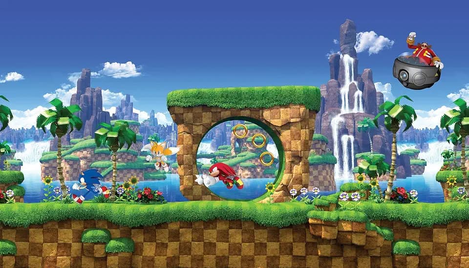 Sonic The Hedgehog Green Hill Peel and Stick Mural by RoomMates