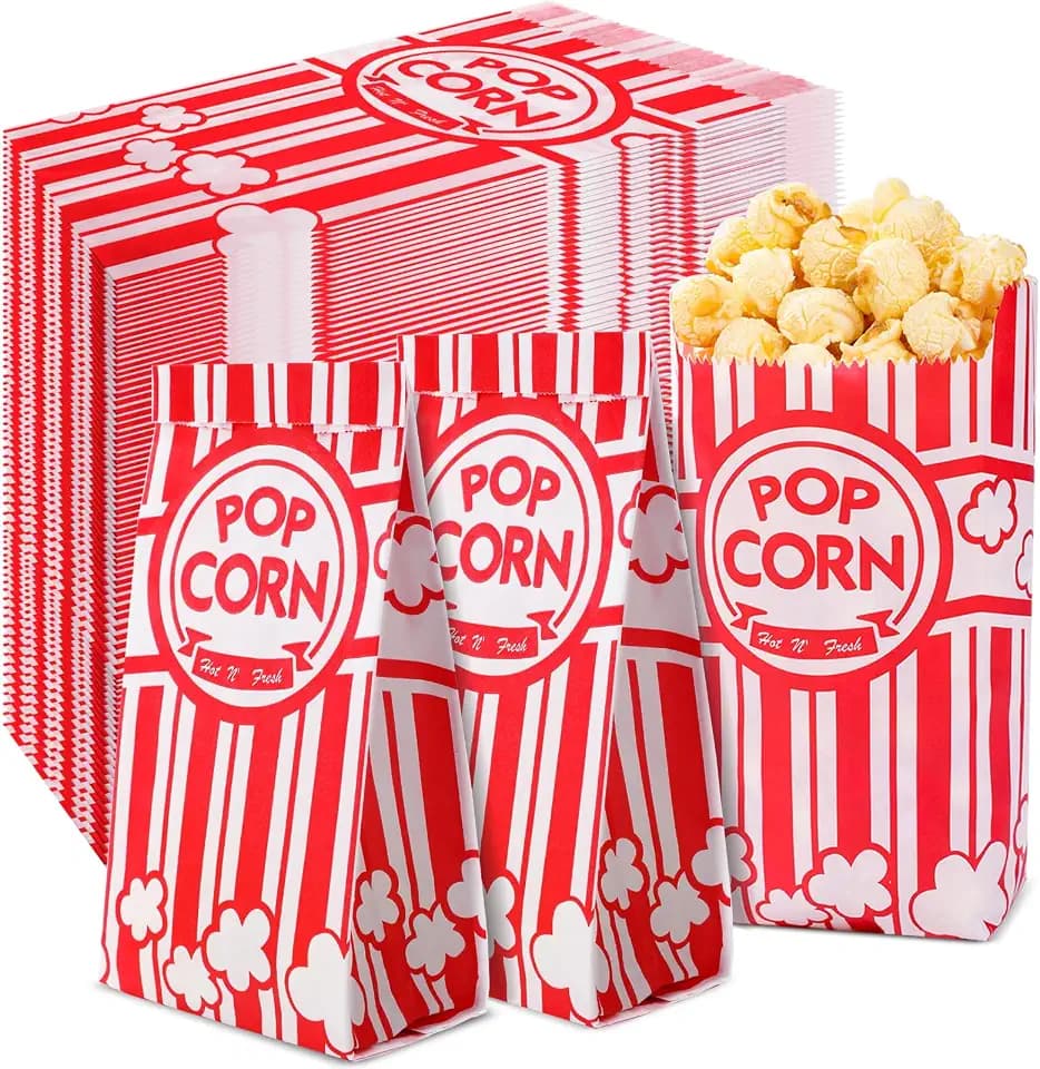 VOISEN Paper Popcorn Bags,400 Pack 1oz Popcorn Bag Individual Servings