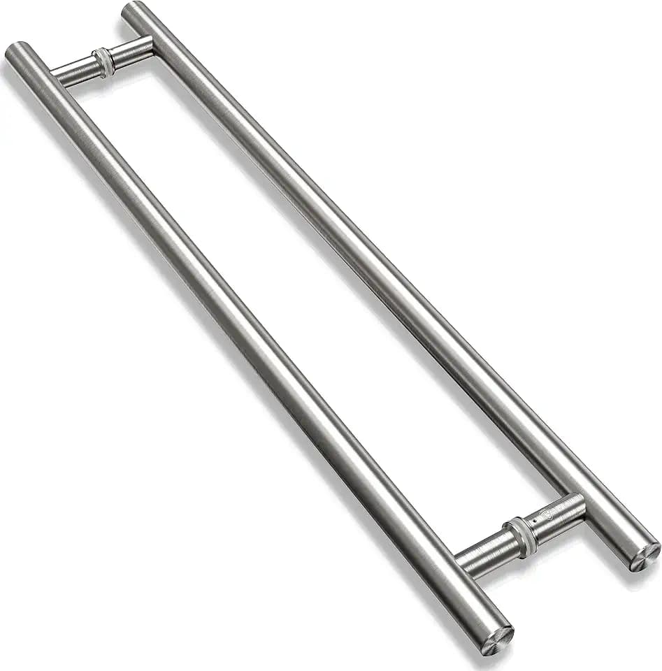 TOGU TG-6012 900mm/ 36 inch SUS 304 Stainless Steel Long Door Pull Handle with Solid mounting standoffs,Work as Push Pull Door Handles for Exterior Commercial Door/barn Door,Brushed Nickel Finish
