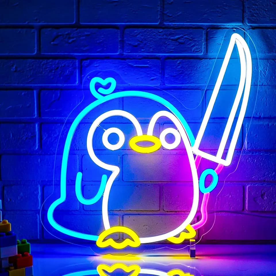Penguin Neon Sign Led Sign Neon Signs for Wall Decor Neon Lights