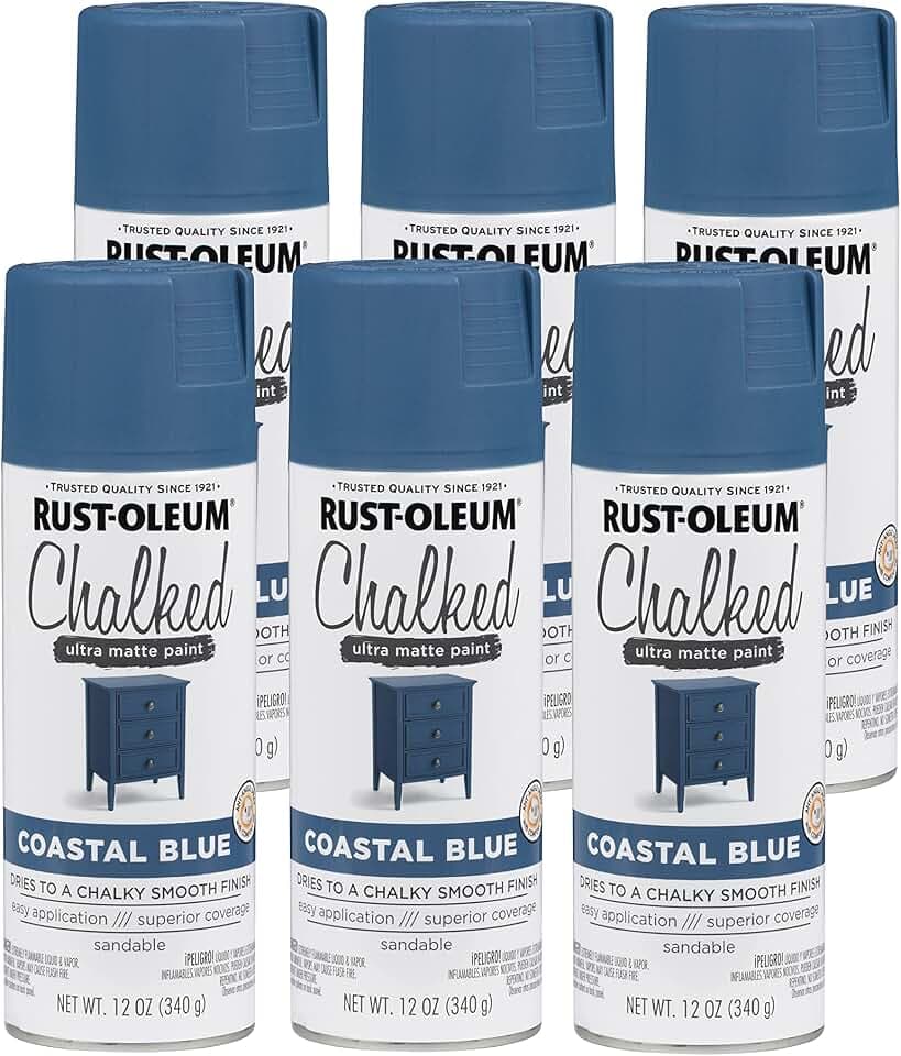 Rust-Oleum Chalked All-in-One Ultra Matte Coastal Blue Spray Paint