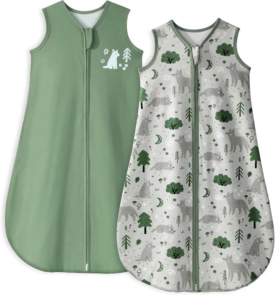 Yoofoss Baby Sleep Sack 18-24 Months TOG 1.0 2 Pack 100% Organic Cotton