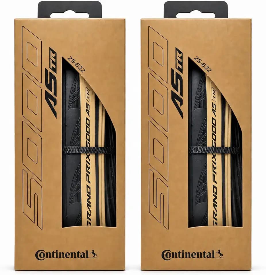 Continental Grand Prix 5000 All Season TR - Tubeless Road Bike Tire | Conquer Every Season - BlackChili, Vectran Breaker, LazerGrip, Active Comfort Technology, 2 Pack