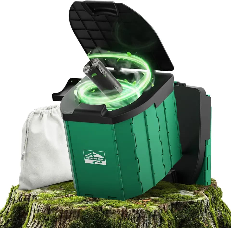 Portable Camping Toilet, Foldable Travel Potty for Adults, Compact Design