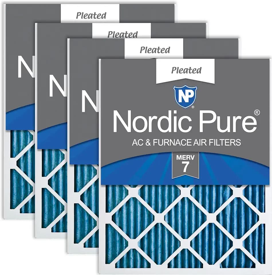 Nordic Pure 12x24x1 Pleated MERV 7 Air Filters 4 Pack