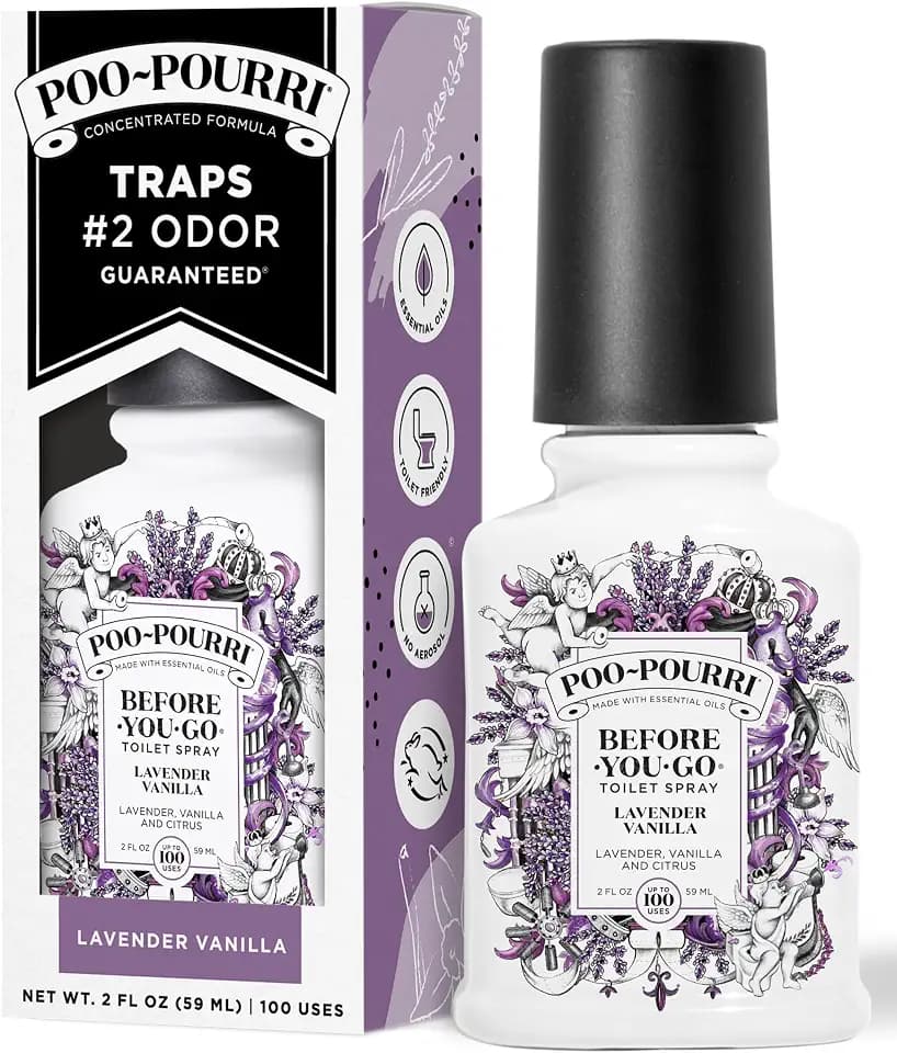 Poo-Pourri Before-You-Go Toilet Spray, Lavender Vanilla, 2 Fl Oz