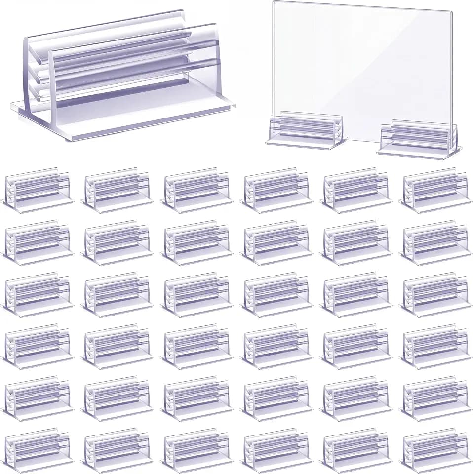 Eersida 50 Pcs Mini Self Adhesive Sign Holder
