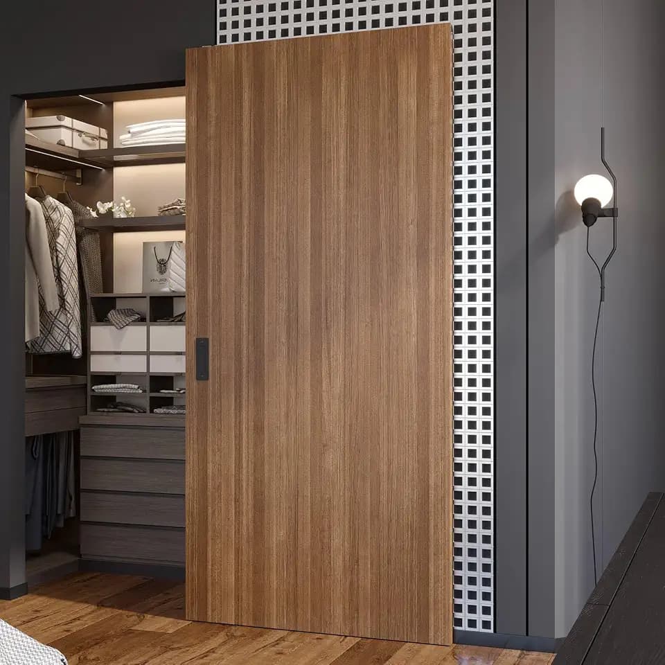 FINOSEN 40"x86" Concealed Sliding Barn Door with Soft Close Mechanism Kit