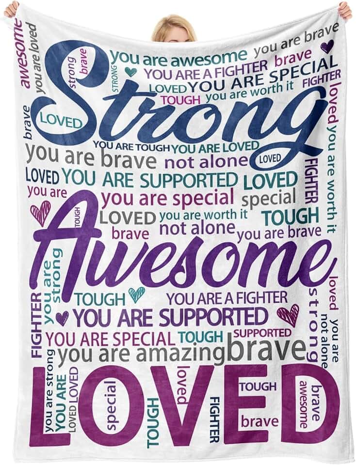 Super Soft Hug Blanket, Inspirational Gifts & Cancer Care Gifts for Women