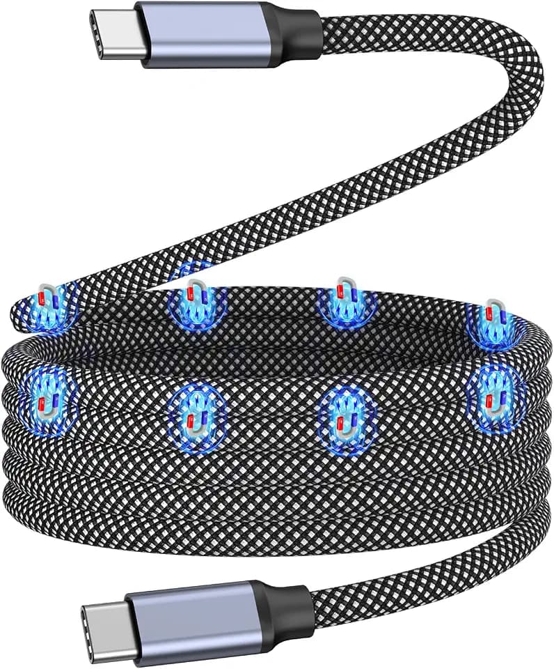Magtame 1 m magnetisches USB-C-auf-USB-C-Kabel, 240 W/5A Schnellladekabel