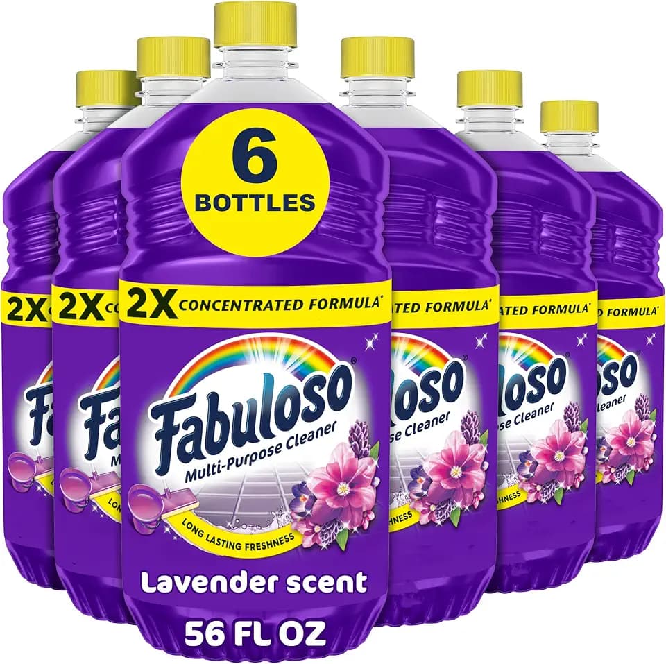 Fabuloso 2X Multi-Purpose Cleaner, No Rinse Floor Cleaner, Long-Lasting Freshness, Lavender Scent, 56 fl oz