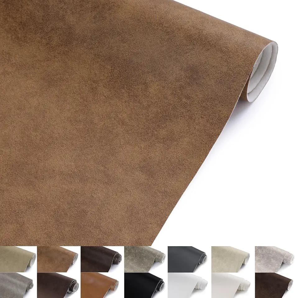 Faux Leather Vinyl Upholstery Fabric by The Yard 1.3mm Thick 1 Yard 55"x36"