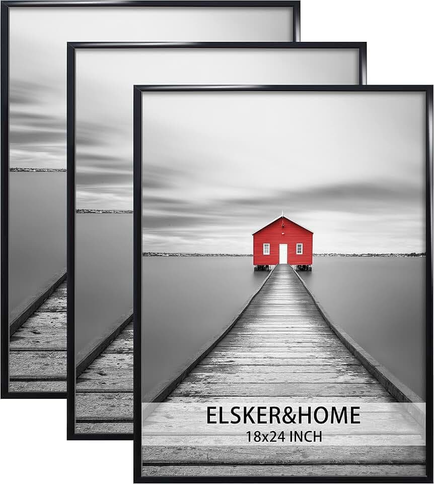 ELSKER&HOME 18x24 Poster Frame 3 Pack, Black
