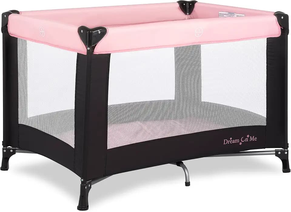 Dream On Me Nest Portable Playard, Lightweight, Foldable, Carry Bag, Pink