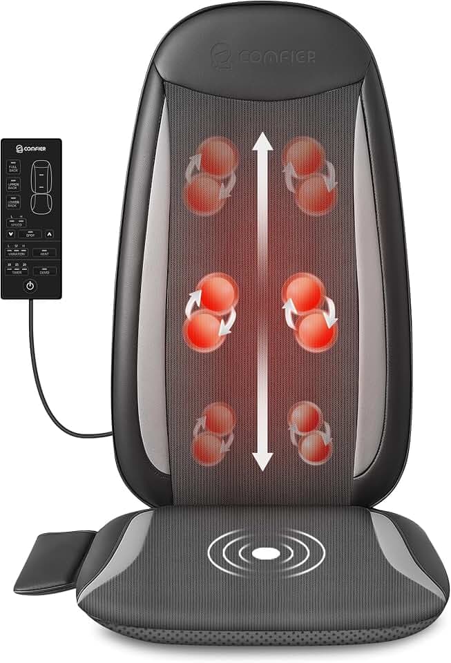 COMFIER Shiatsu Massagesitzauflage mit Vibration und Wärme