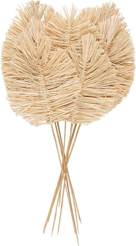 Deco 79 Dried Plant Home Decor Natural Foliage Tall Spear Natural Dried Foliage with Sharp Stems, Foliage for Decoration 17" x 7" x 32", Light Brown