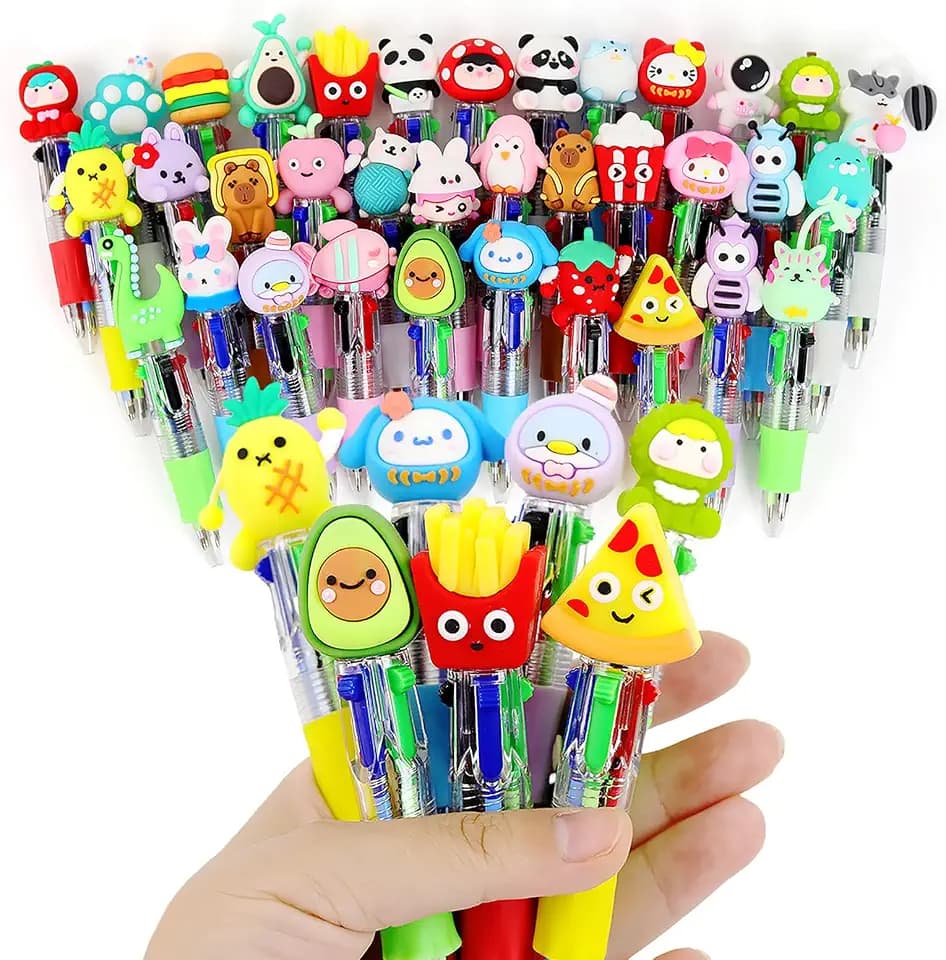 35 Pcs Mini Multicolor Pens in One 4-in-1 Fun Pens for Kids Party Favors