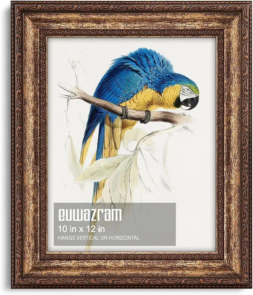Ornate Antique Gold 10x12 Picture Frame for Photos and Artwork
