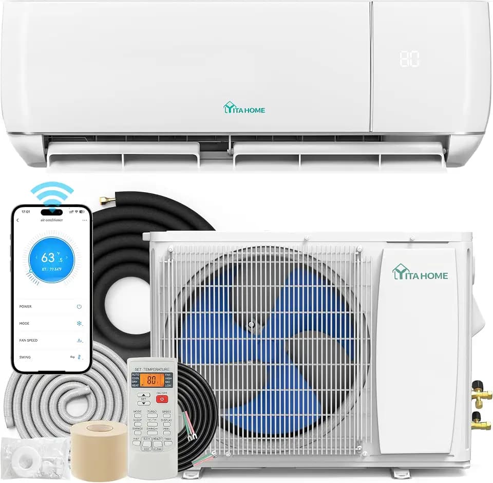 YITAHOME 12000 BTU Mini Split Air Conditioner Heat Pump System, 20 SEER2