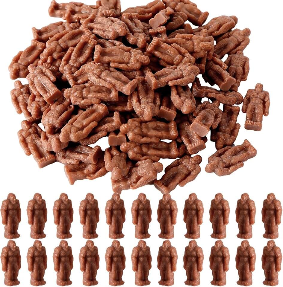 Novabright 80 Pcs Mini Bigfoot to Hide Resin Miniature Sasquatch Gift