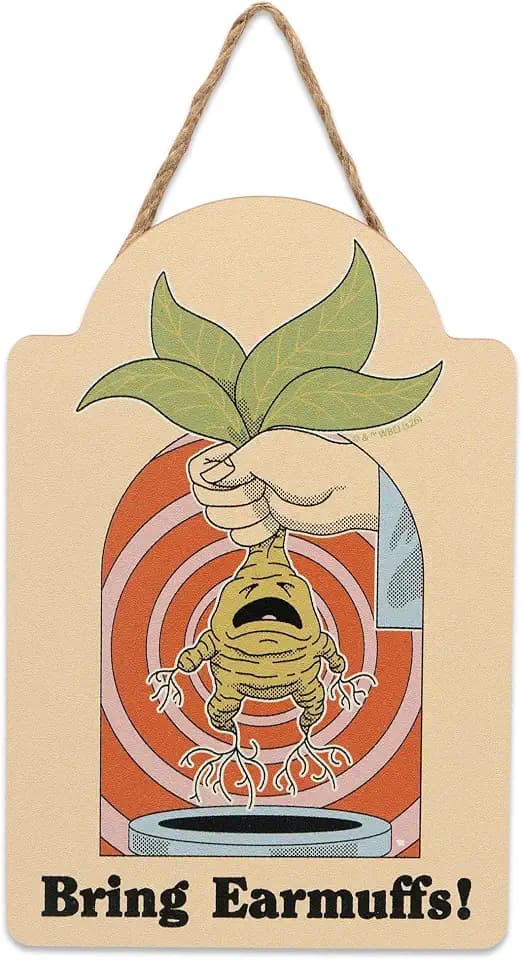 Harry Potter Mandrake Bring Earmuffs Hanging Wood Wall Decor