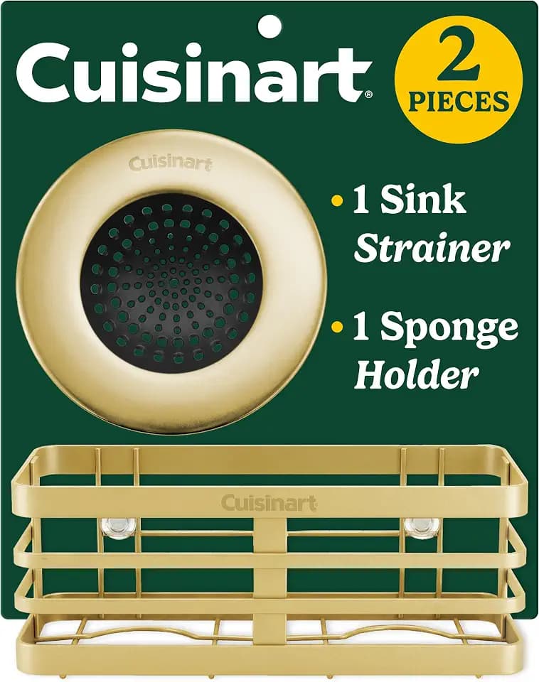 Cuisinart Sink Drain Strainer & Suction Cup Sponge Holder, 2-Piece Set