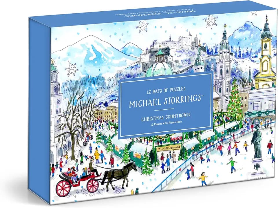 Galison - 12 Days of Christmas Holiday Puzzle Countdown for Adults