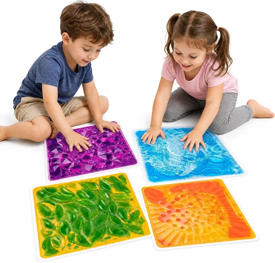 edusense 3D Liquid Motion Floor Tiles, 4 Tiles Set