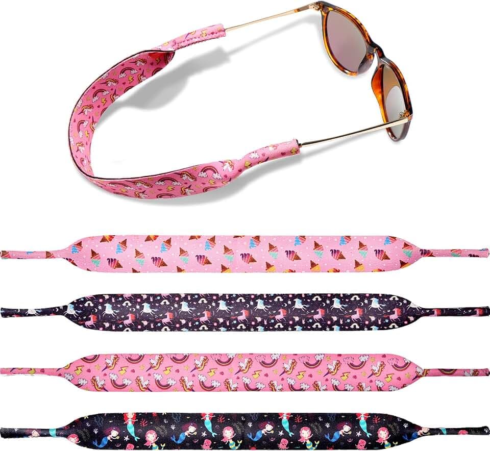 Weewooday 4 Pcs Kids Eyeglass Strap Glasses Holder