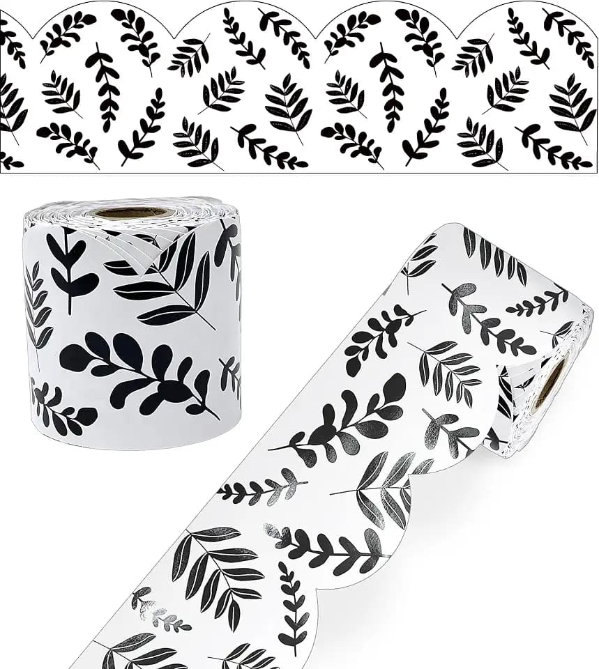 Carson Dellosa Farmhouse 65Ft of Black and White Bulletin Board Borders