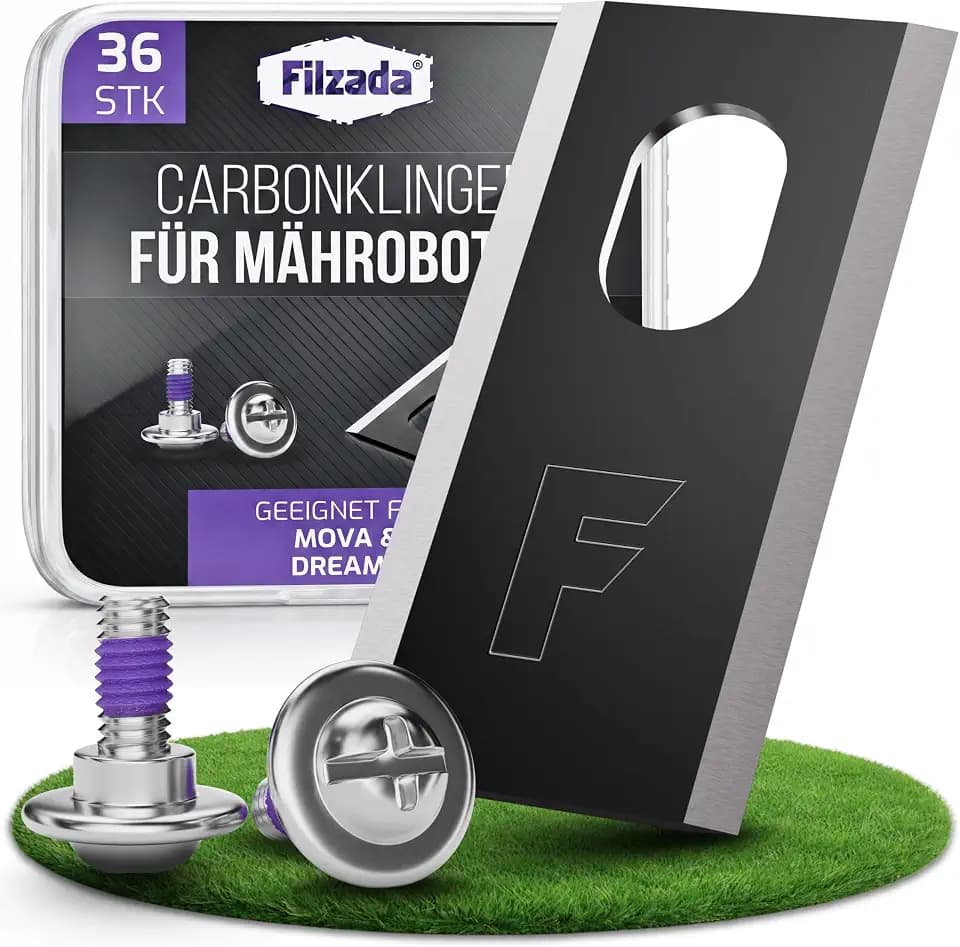 Filzada® 36x Mähroboter Messer Carbon geeignet für Dreame & Mova Klingen